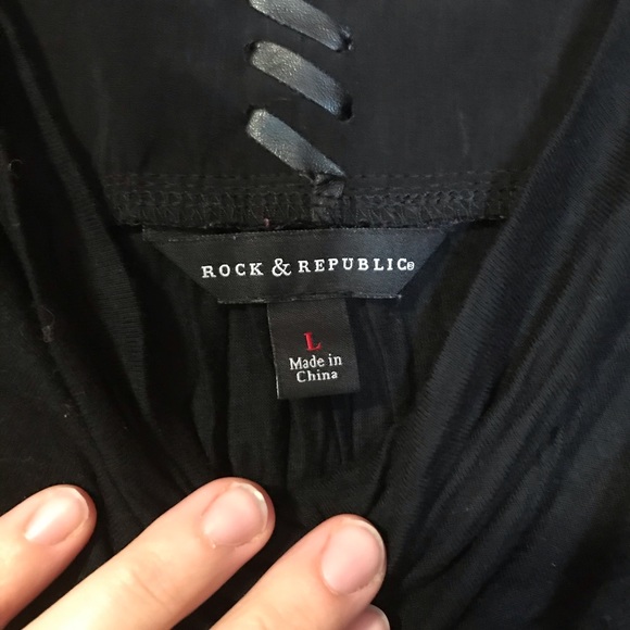 Rock & Republic Large Tank With Leather Detail - Picture 3 of 4